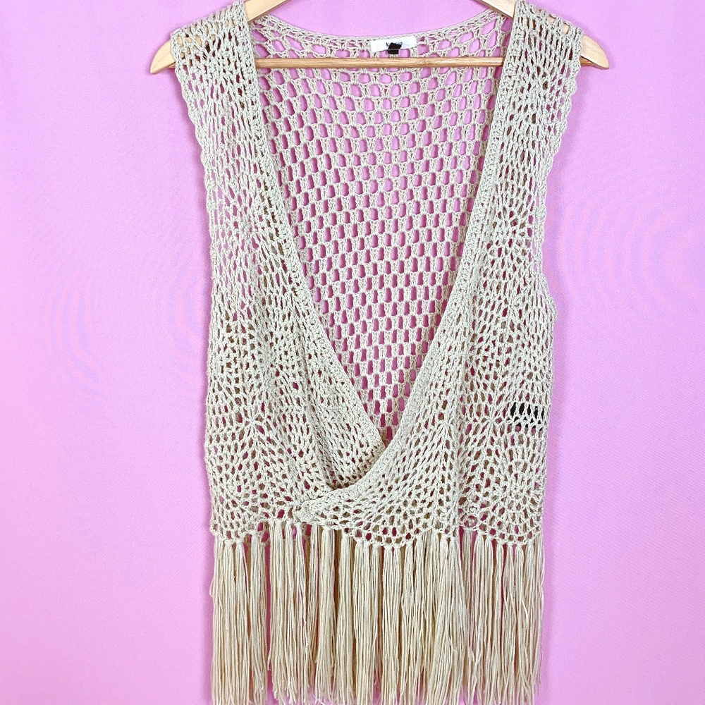 Beige Boho Vest